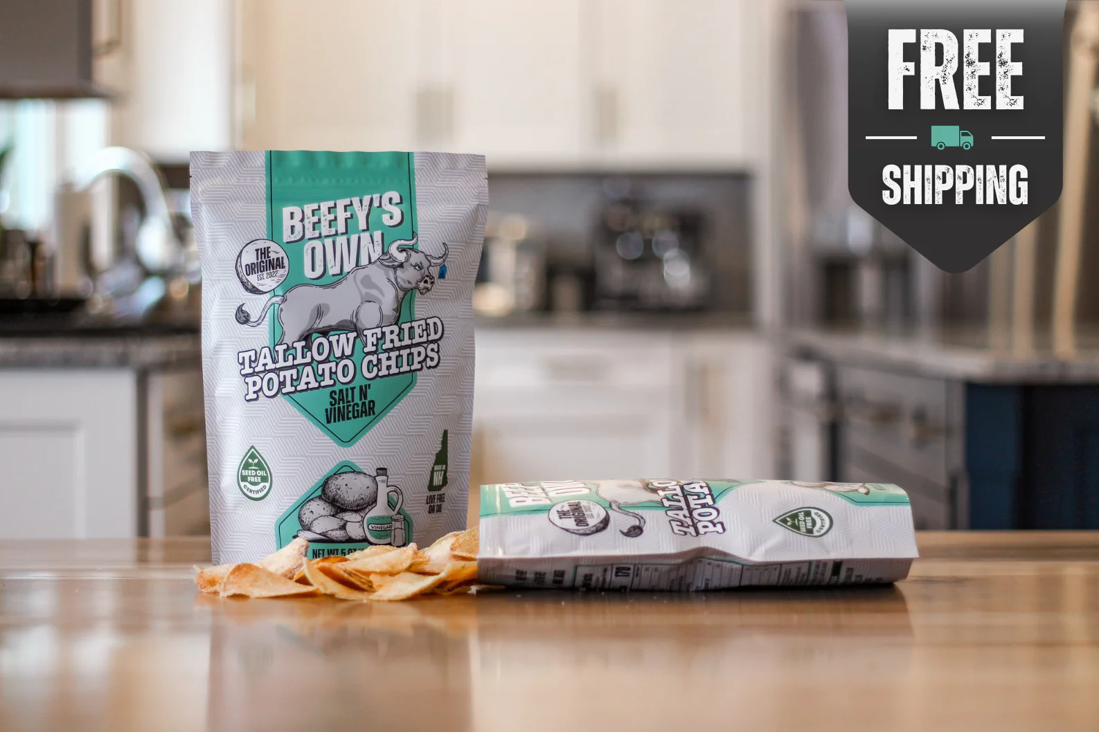Tallow Fried Potato Chips (Salt N’ Vinegar)